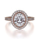 MICHAEL M Engagement Rings 18K Rose Gold Defined R737-2OV R737-2OVRG