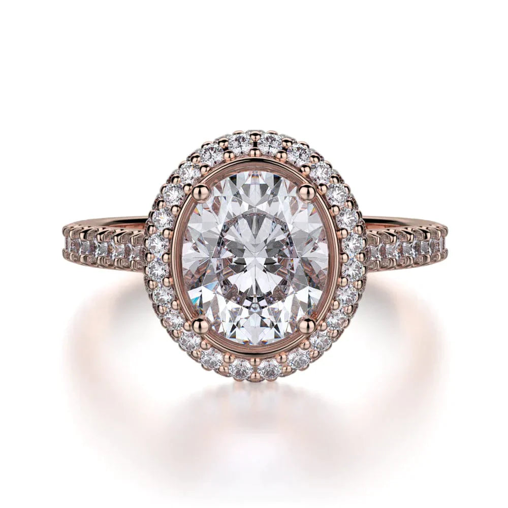 MICHAEL M Engagement Rings 18K Rose Gold Defined R737-2OV R737-2OVRG