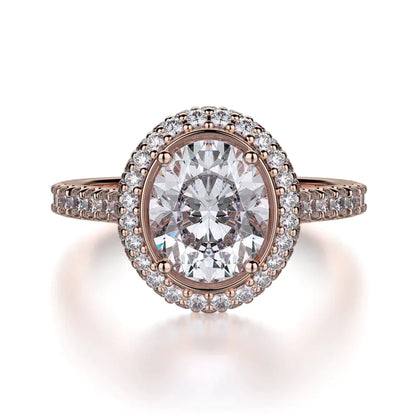MICHAEL M Engagement Rings 18K Rose Gold Defined R737-2OV R737-2OVRG