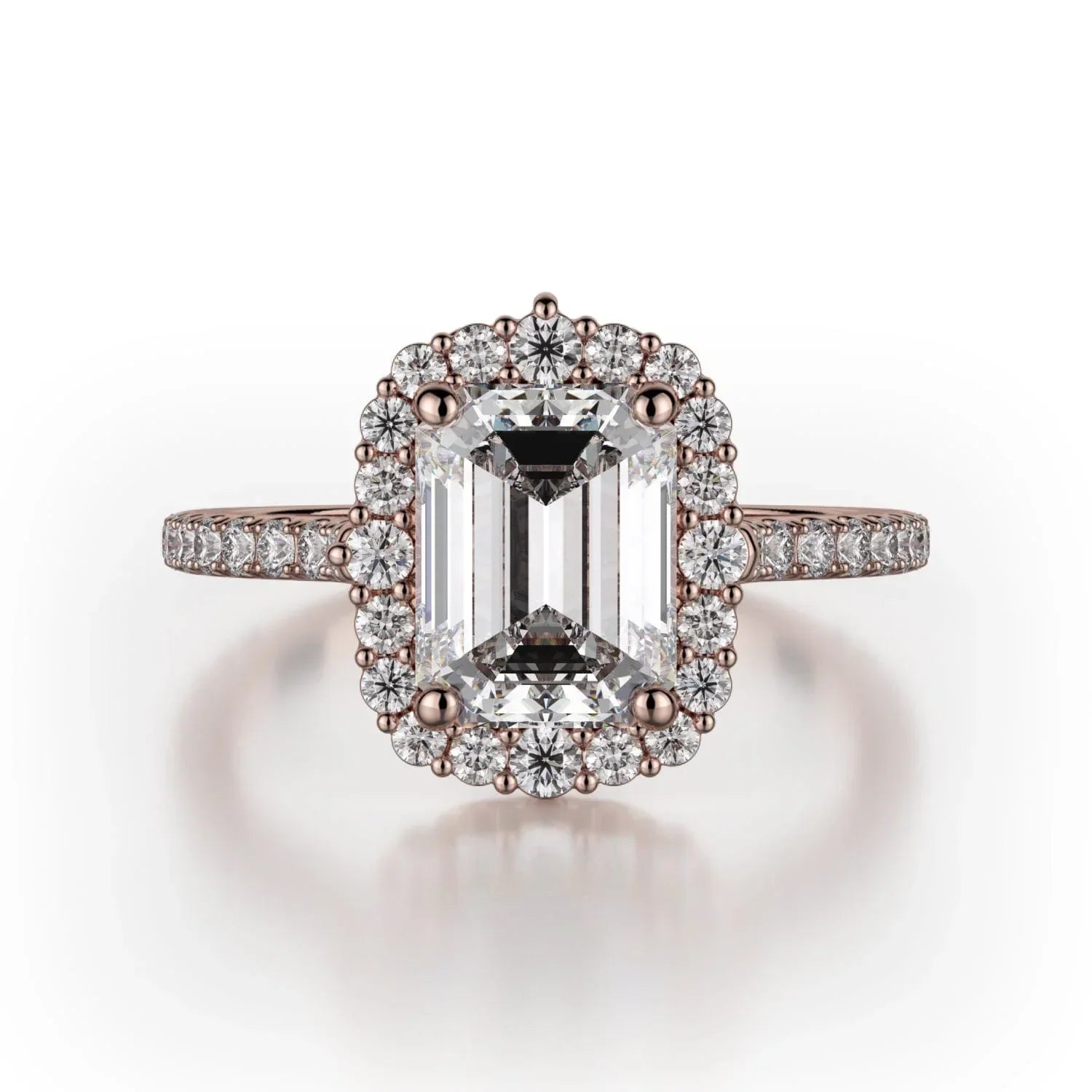 MICHAEL M Engagement Rings 18K Rose Gold Defined R739-2EM R739-2EM-RG