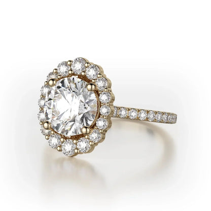 Michael M Center Stone Prong Round Engagement Ring