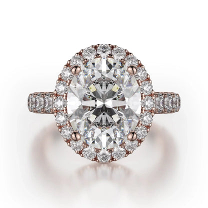 MICHAEL M Engagement Rings 18K Rose Gold Europa R320L-3-OV R320L-3-OV-RG