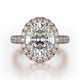 MICHAEL M Engagement Rings 18K Rose Gold Europa R320L-3-OV R320L-3-OV-RG