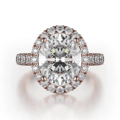 MICHAEL M Engagement Rings 18K Rose Gold Europa R320L-3-OV R320L-3-OV-RG