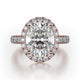 MICHAEL M Engagement Rings 18K Rose Gold Europa R320L-3-OV R320L-3-OV-RG