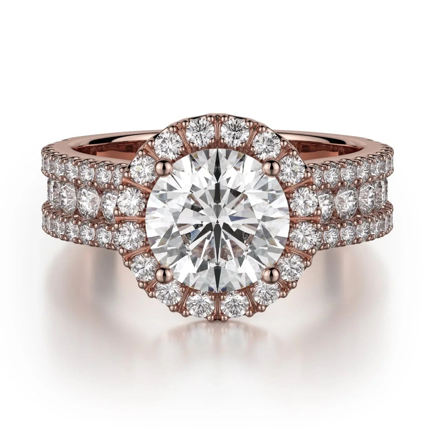 MICHAEL M Engagement Rings 18K Rose Gold Europa R551-1.5 R551-1.5RG