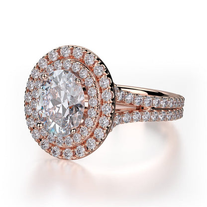 MICHAEL M Engagement Rings 18K Rose Gold Europa R689-2 R689-2RG