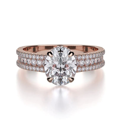 MICHAEL M Engagement Rings 18K Rose Gold Europa R717-2 R717-2RG