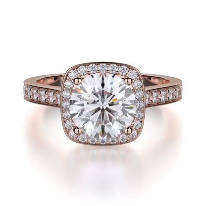 Michael M Pave Round Engagement Ring