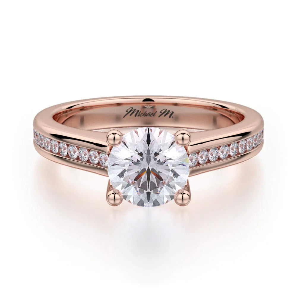 MICHAEL M Engagement Rings 18K Rose Gold Love R461S-1 R461S-1RG