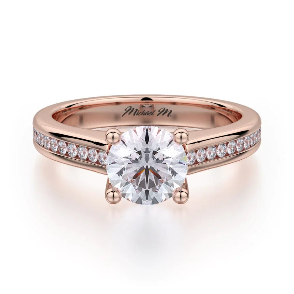 MICHAEL M Engagement Rings 18K Rose Gold Love R461S-1 R461S-1RG
