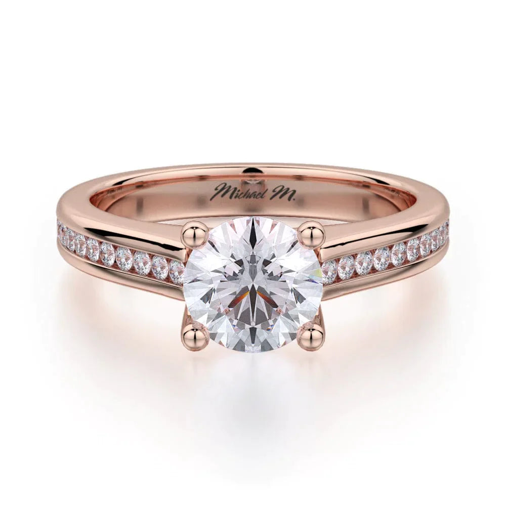 MICHAEL M Engagement Rings 18K Rose Gold Love R461S-1 R461S-1RG