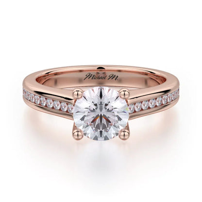 Michael M Center Stone Prong Round Engagement Ring