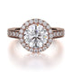 Michael M Pave Round Engagement Ring