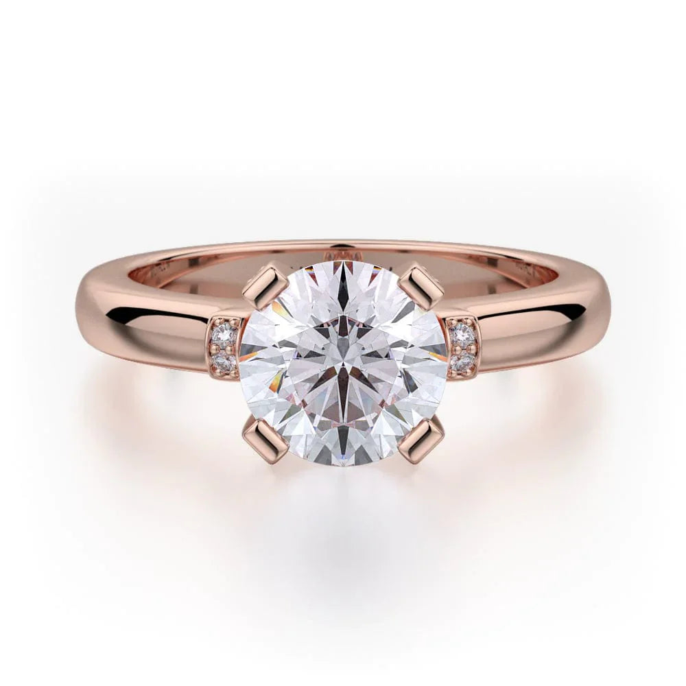 MICHAEL M Engagement Rings 18K Rose Gold Love R516-1 R516-1RG