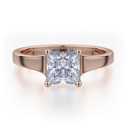 Michael M Pave Princess Engagement Ring