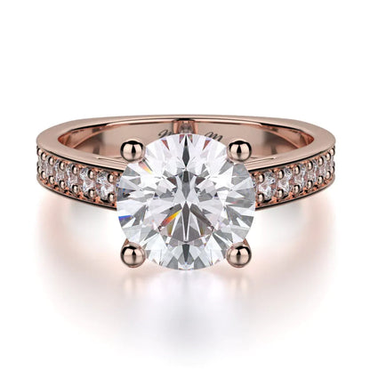 Michael M Bezel Round Engagement Ring