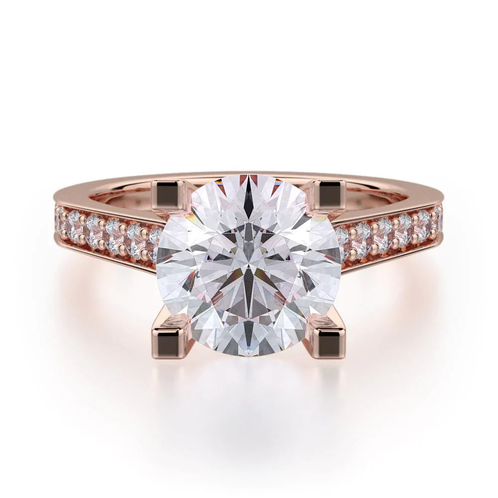MICHAEL M Engagement Rings 18K Rose Gold Love R697-2 R697-2RG