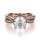 Michael M Pave Round Engagement Ring