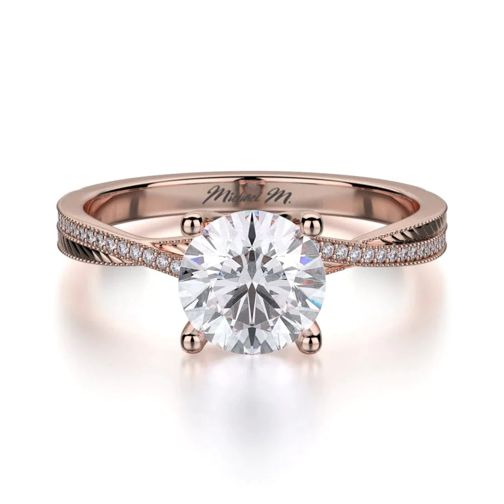 MICHAEL M Engagement Rings 18K Rose Gold Monaco R575-1 R575-1RG