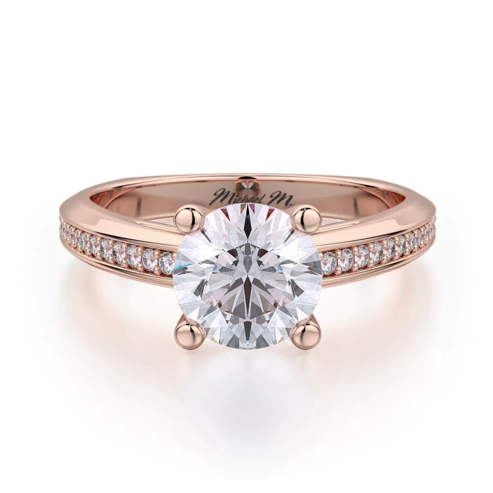 MICHAEL M Engagement Rings 18K Rose Gold Monaco R650-1 R650-1RG