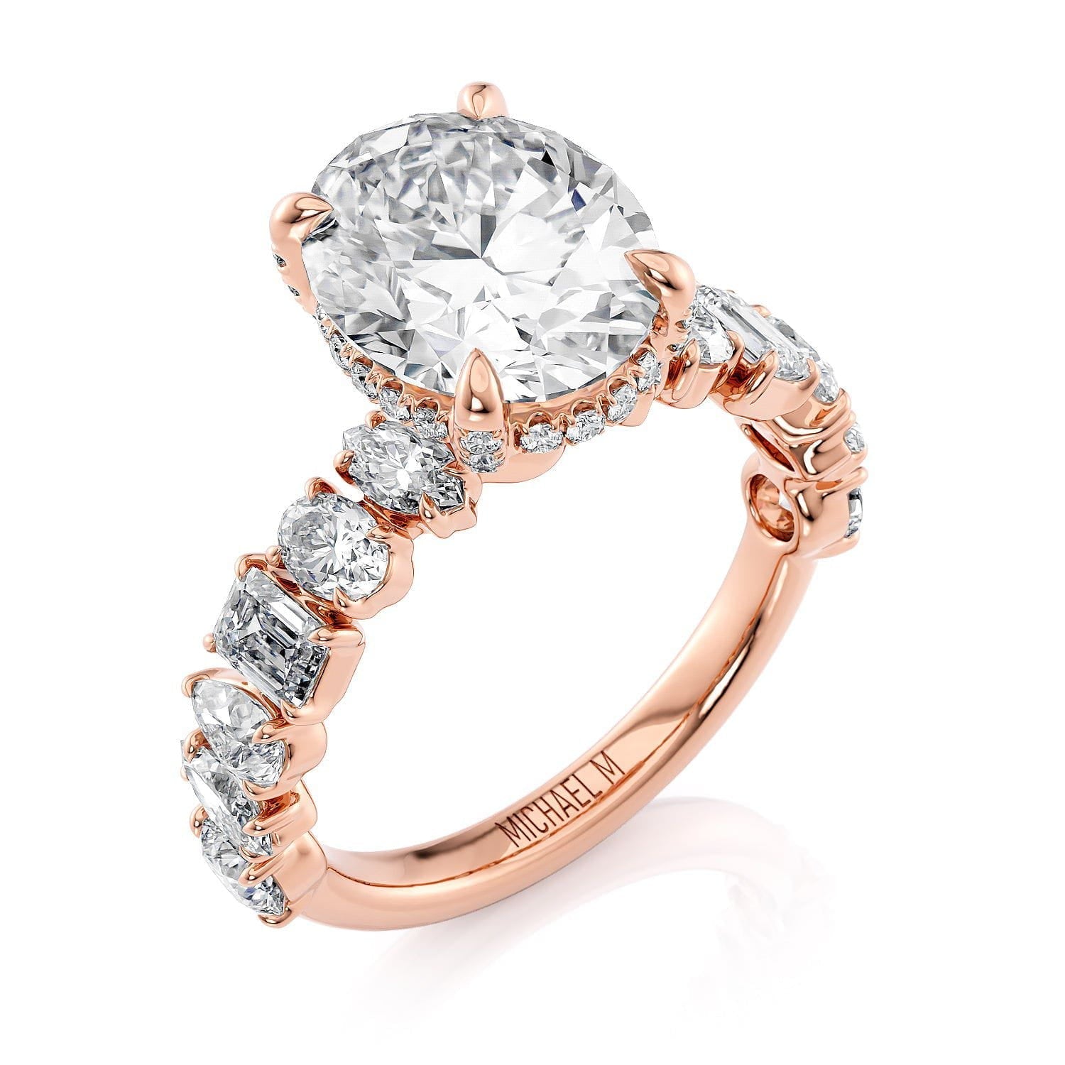 MICHAEL M Engagement Rings 18K Rose Gold Montage R814-3