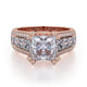 MICHAEL M Engagement Rings 18K Rose Gold Princess R401-2 R401-2RG
