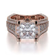 MICHAEL M Engagement Rings 18K Rose Gold Princess R424-2 R424-2RG