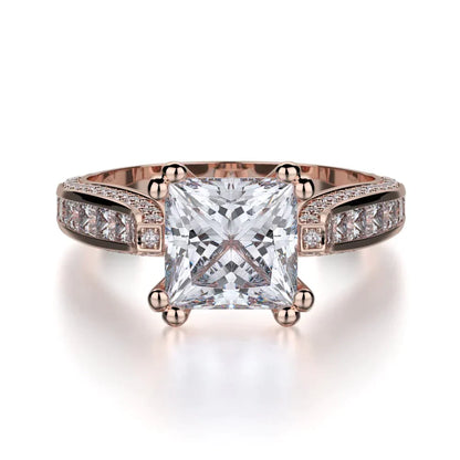 MICHAEL M Engagement Rings 18K Rose Gold Princess R431-2 R431-2RG