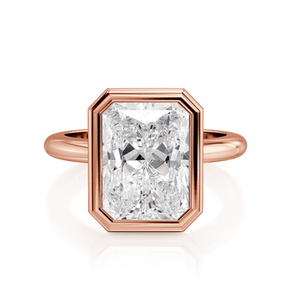 MICHAEL M Engagement Rings 18K Rose Gold Solitaire R838-3 Radiant R838-3-RA-RG