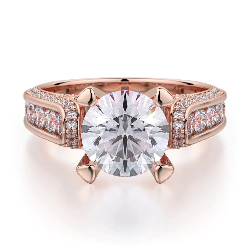 MICHAEL M Engagement Rings 18K Rose Gold Stella R399-2 R399-2RG