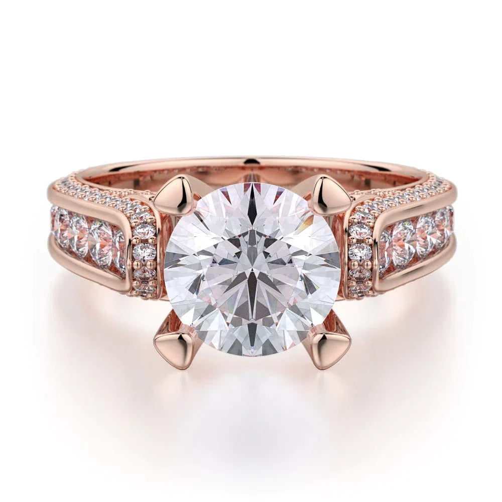 MICHAEL M Engagement Rings 18K Rose Gold Stella R399-2 R399-2RG