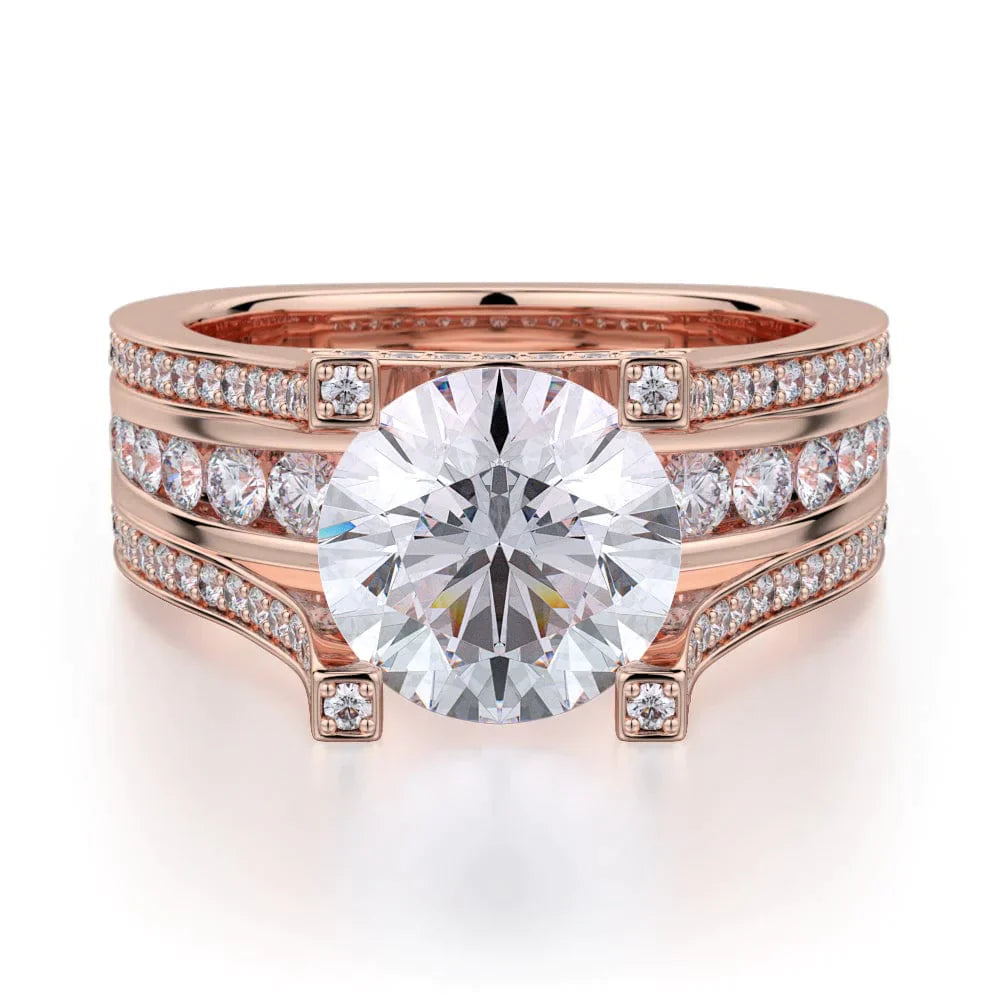 MICHAEL M Engagement Rings 18K Rose Gold Stella R410-2 R410-2RG