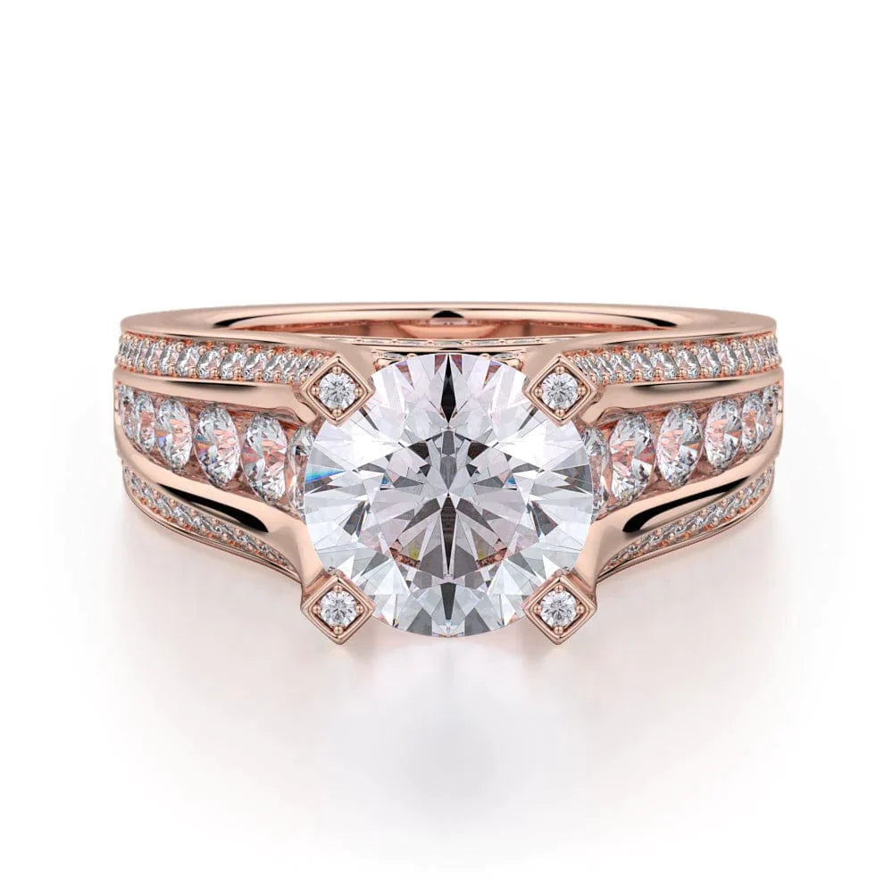 MICHAEL M Engagement Rings 18K Rose Gold Stella R416-2 R416-2RG