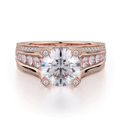 MICHAEL M Engagement Rings 18K Rose Gold Stella R416-2 R416-2RG