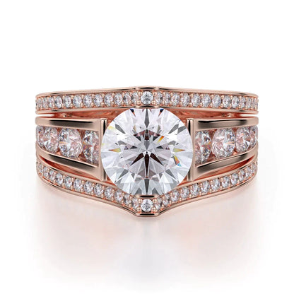 MICHAEL M Engagement Rings 18K Rose Gold Stella R417-2 R417-2RG