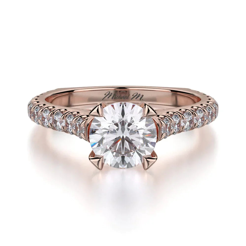 MICHAEL M Engagement Rings 18K Rose Gold Stella R655S-1 R655S-1RG