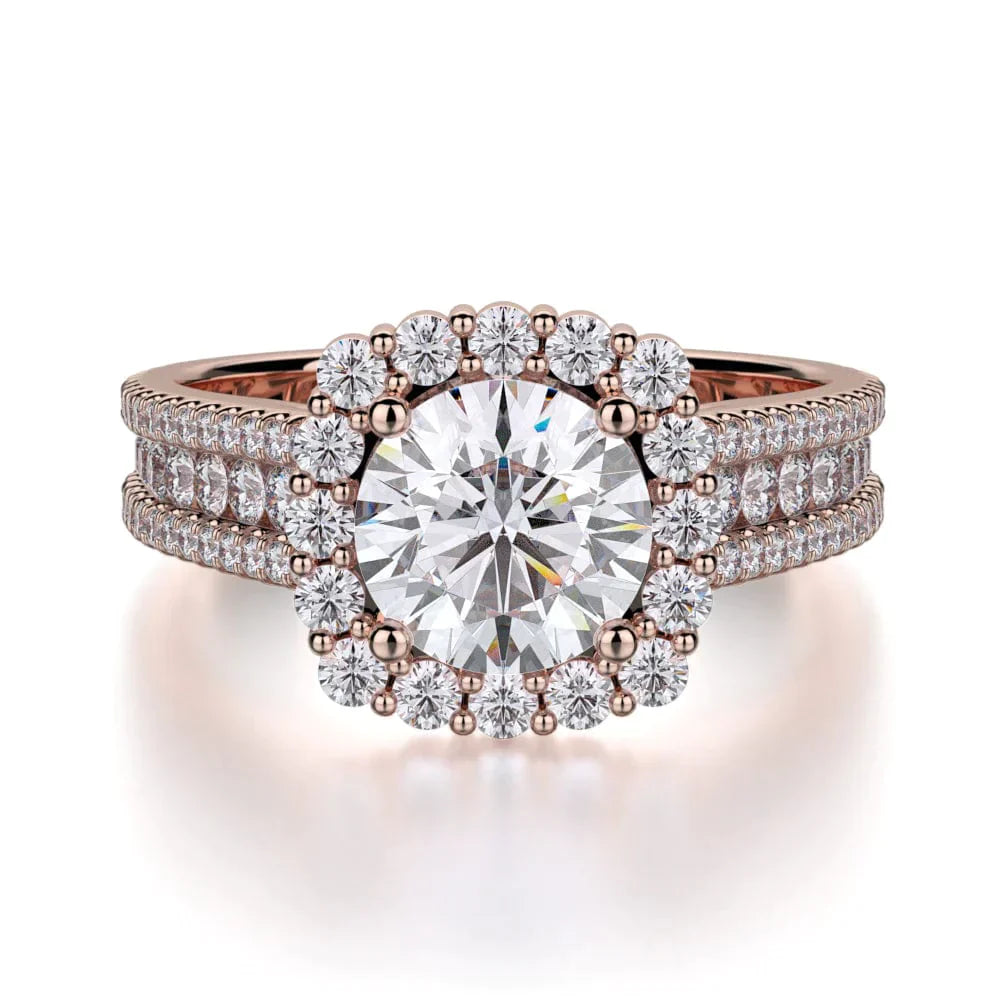 MICHAEL M Engagement Rings 18K Rose Gold Stella R685-1 R685-1RG