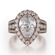 MICHAEL M Engagement Rings 18K Rose Gold Stella R766-2 R766-2RG