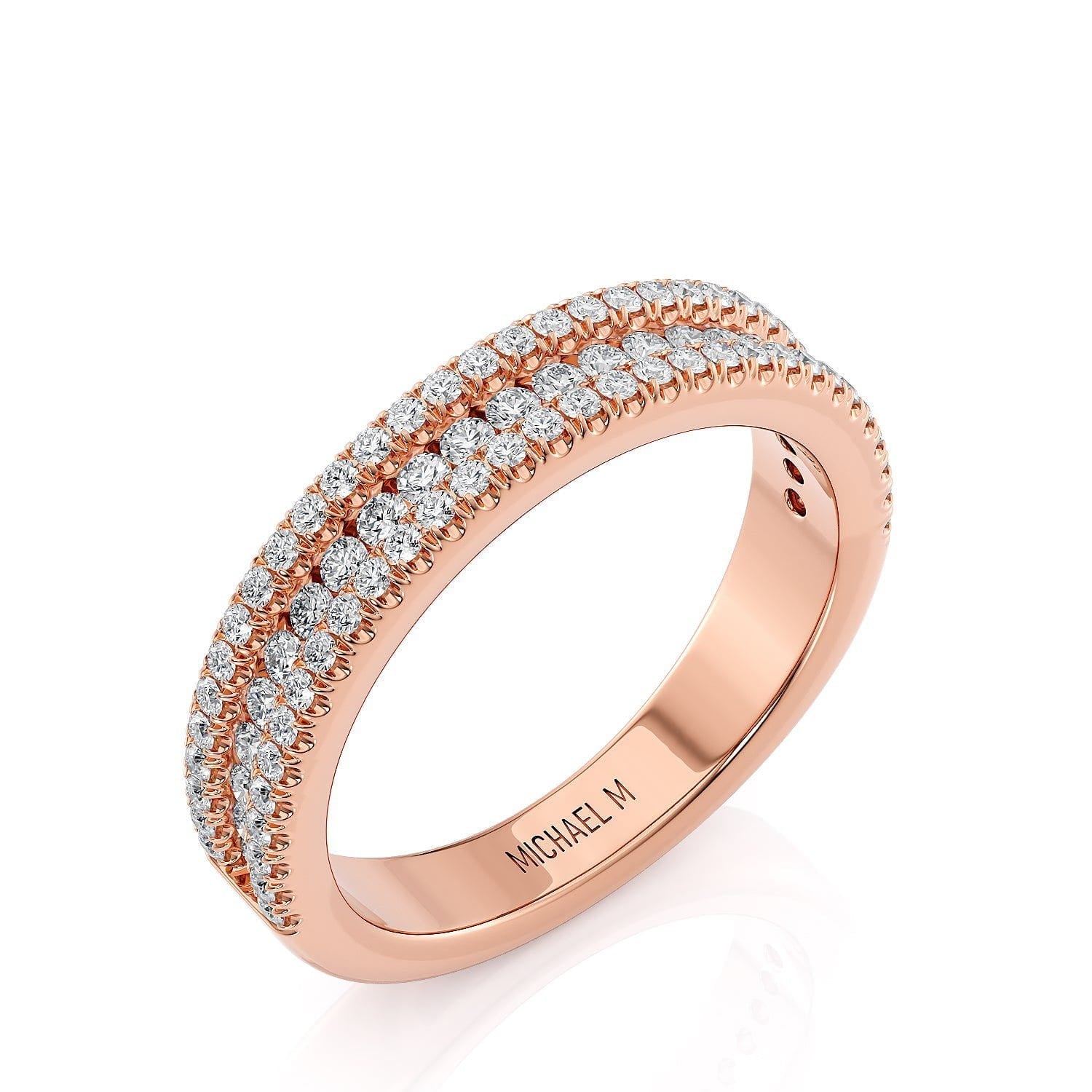 MICHAEL M Engagement Rings 18K Rose Gold Wedding Band R671B