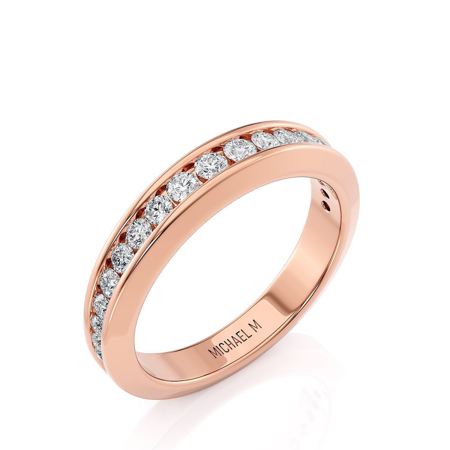 MICHAEL M Engagement Rings 18K Rose Gold Wedding Band R684B