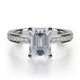 Michael M Center Stone Prong Emerald Engagement Ring