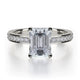 Michael M Center Stone Prong Emerald Engagement Ring