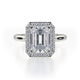 Michael M Center Stone Claw Prong Emerald Engagement Ring