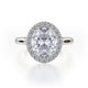 Michael M Bezel Oval Engagement Ring
