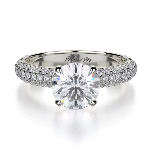 MICHAEL M Engagement Rings 18K White Gold Crown R699-1.5 R699-1.6