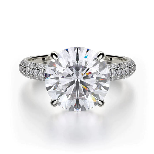 MICHAEL M Engagement Rings 18K White Gold Crown R707-3 R707-3WG