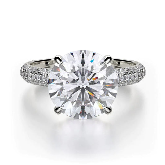 MICHAEL M Engagement Rings 18K White Gold Crown R707-3 R707-3WG