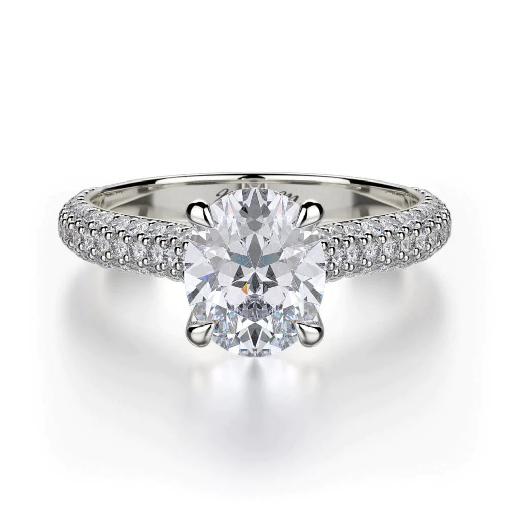 MICHAEL M Engagement Rings 18K White Gold Crown R708-2 R708-2WG