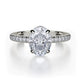 MICHAEL M Engagement Rings 18K White Gold Crown R715-2 R715-2WG